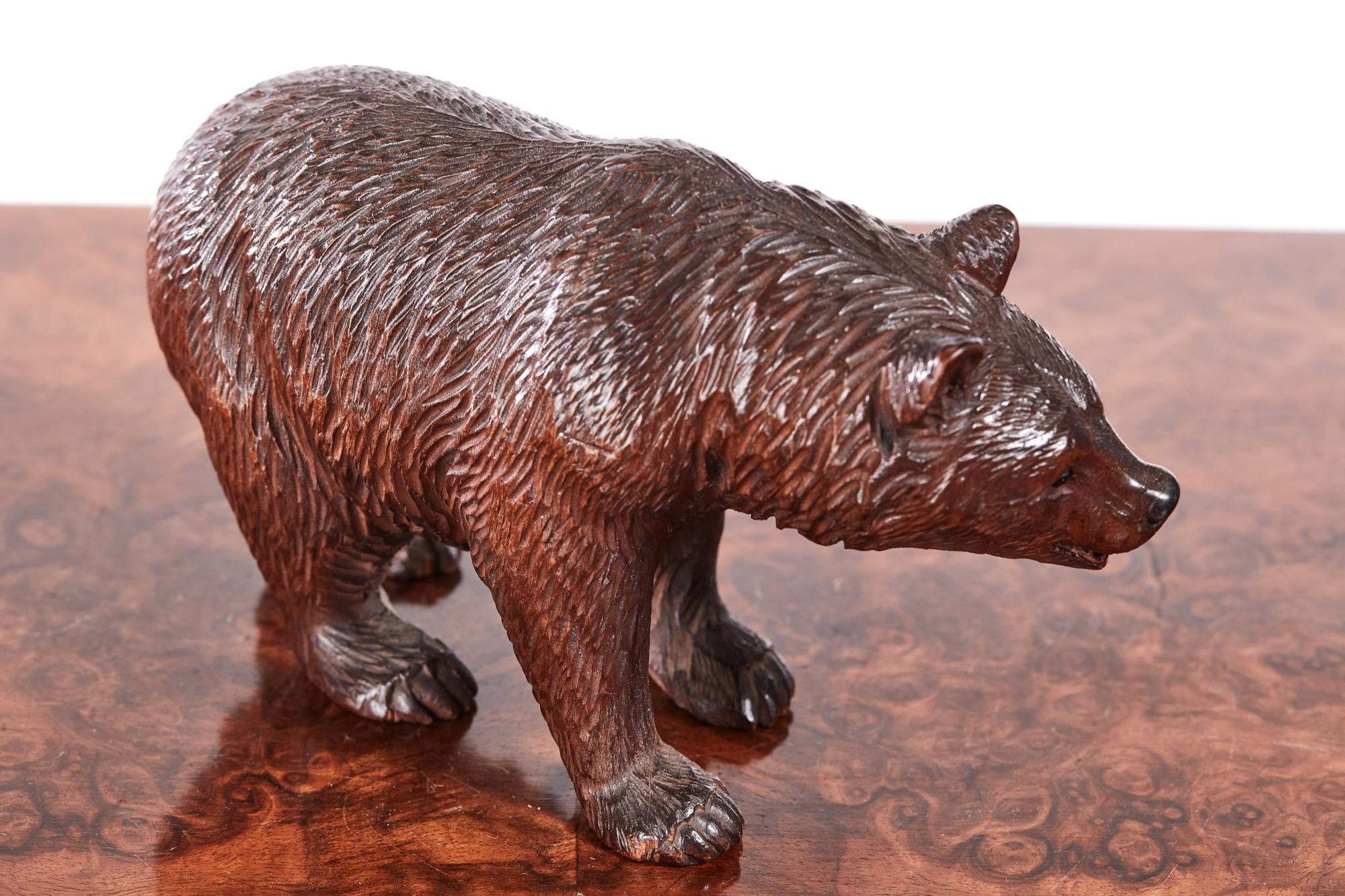 19th Century Quality Set of Three Antique Carved Black Forest Bears