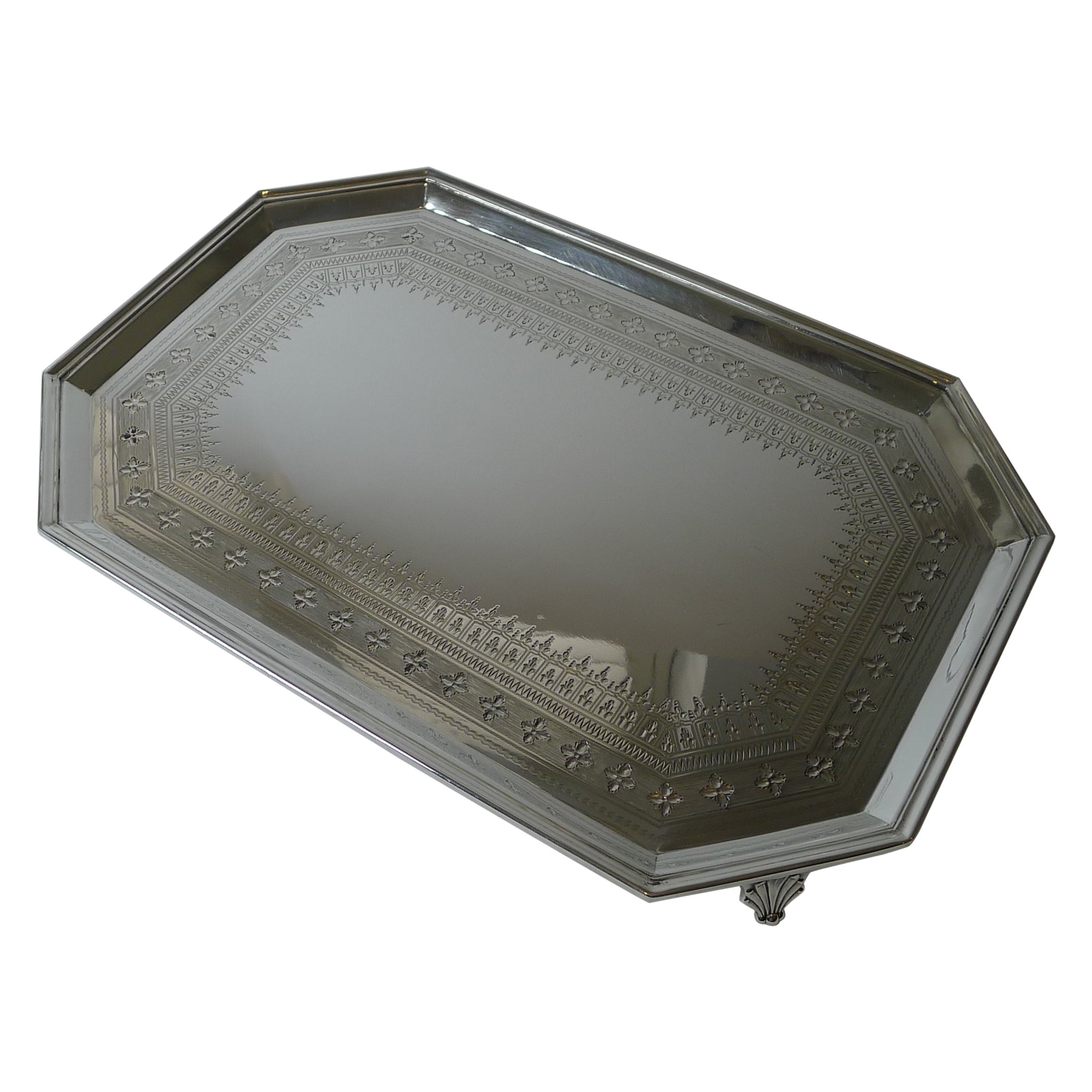Quality Silver Plated Cocktail / Drinks Tray by Goldsmiths & Silversmiths Co. c. For Sale