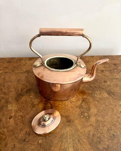 Quality small antique George III copper kettle