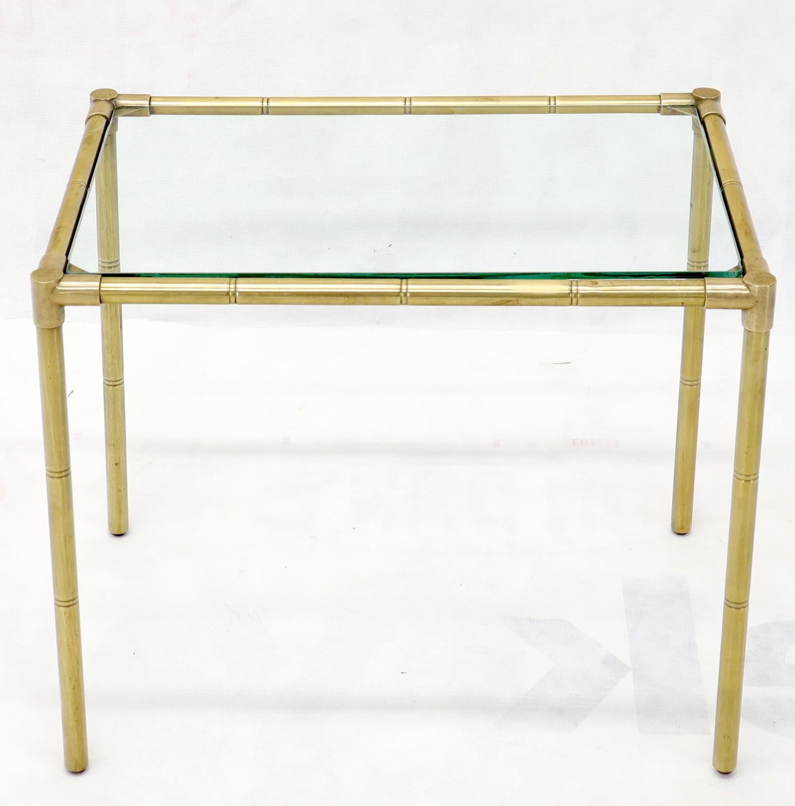 Quality Solid Brass Faux Bamboo Italian Mid Modern Nesting Tables For Sale 7