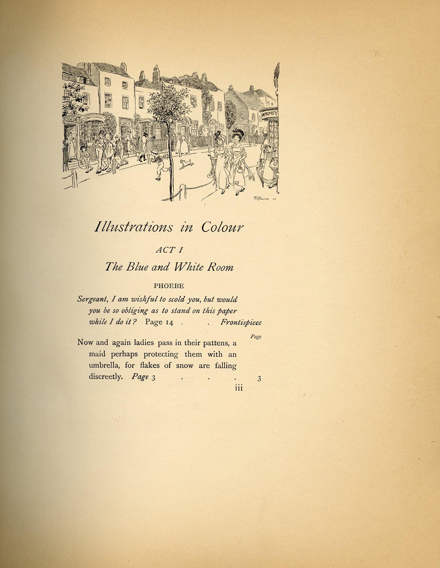 Quality Street von J. M. Barri - ERSTE AUSGABE, DELUXE, illustriert von Hugh Thompson (Papier) im Angebot