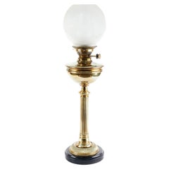 Quality Victorian Antique Brass Oil Lamp Quality Victorian Antique Brass Oil Lamp