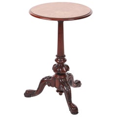 Quality Victorian Burr Walnut Lamp Table