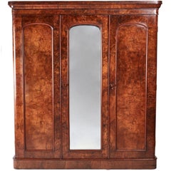 Quality Victorian Burr Walnut Wardrobe