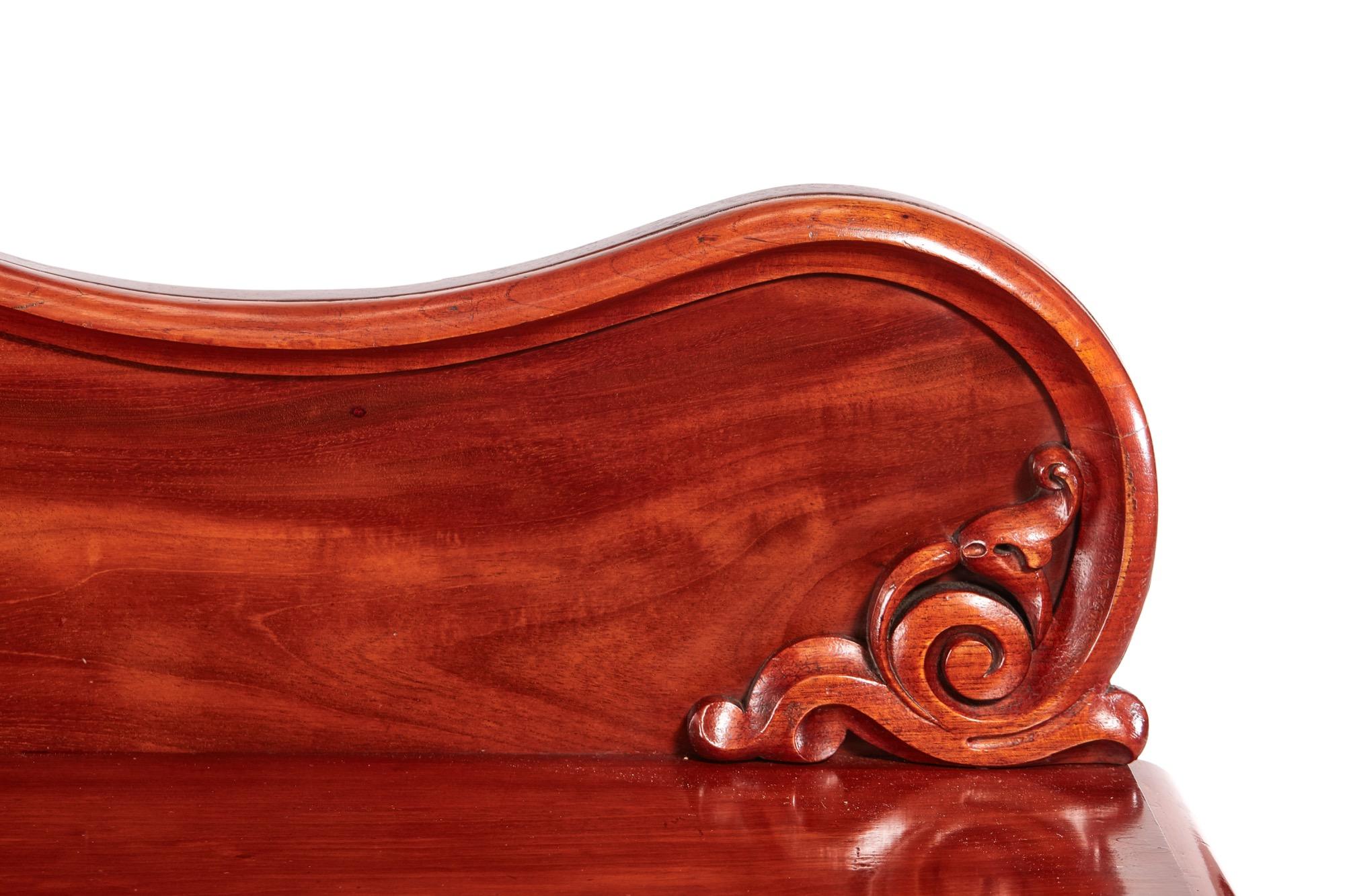 European Quality Victorian Carved Mahogany Sideboard For Sale