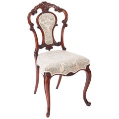 Quality Victorian Carved Rosewood Side Chair
