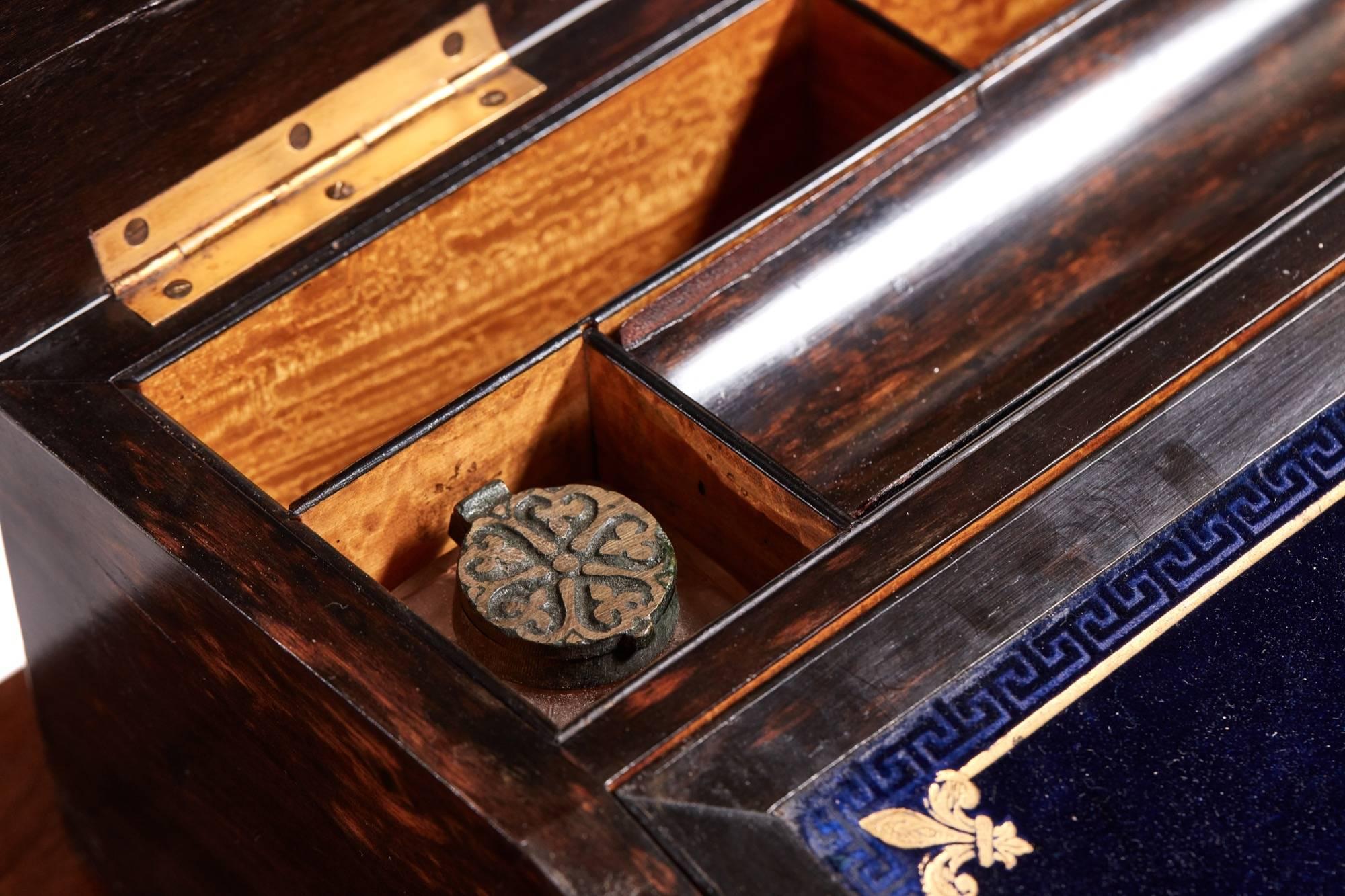 Quality Victorian Coromandel Writing Box 1