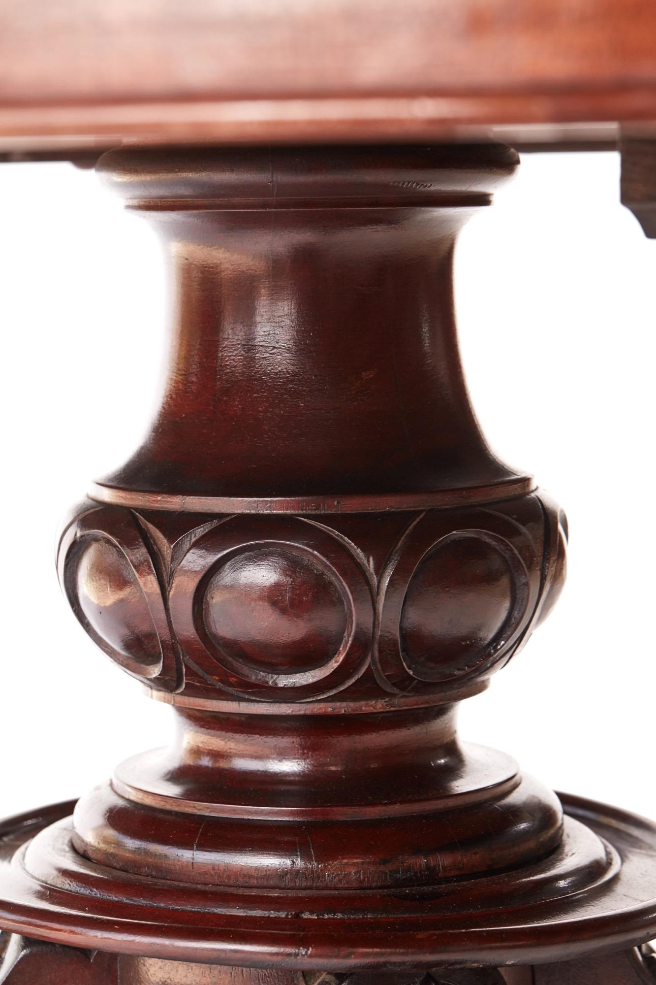 Carved Quality Victorian Oval Mahogany Centre Table