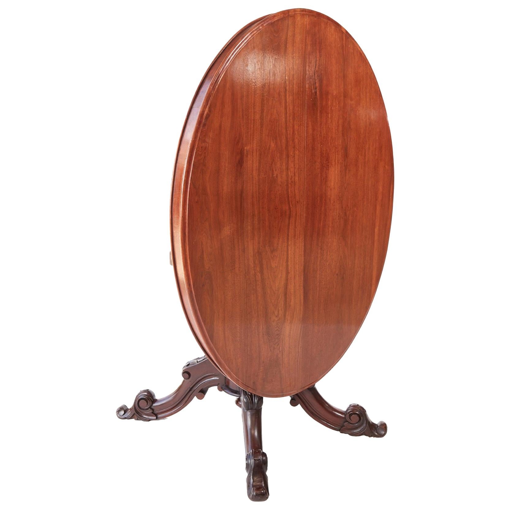 Quality Victorian Oval Mahogany Centre Table For Sale