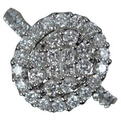 Qualität Vs 1,25 Karat Diamant und 18 Karat Weißgold Cluster-Ring