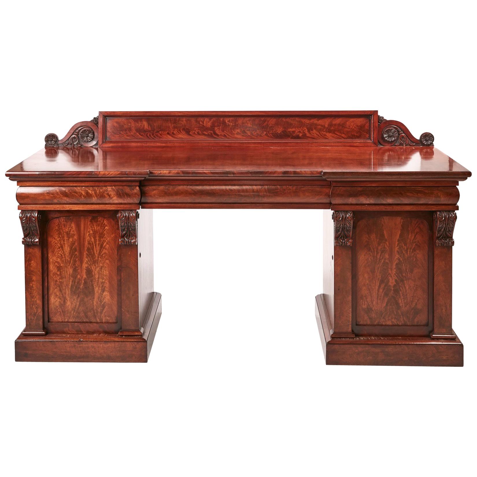 Quality William iv Carved Mahogany Sideboard