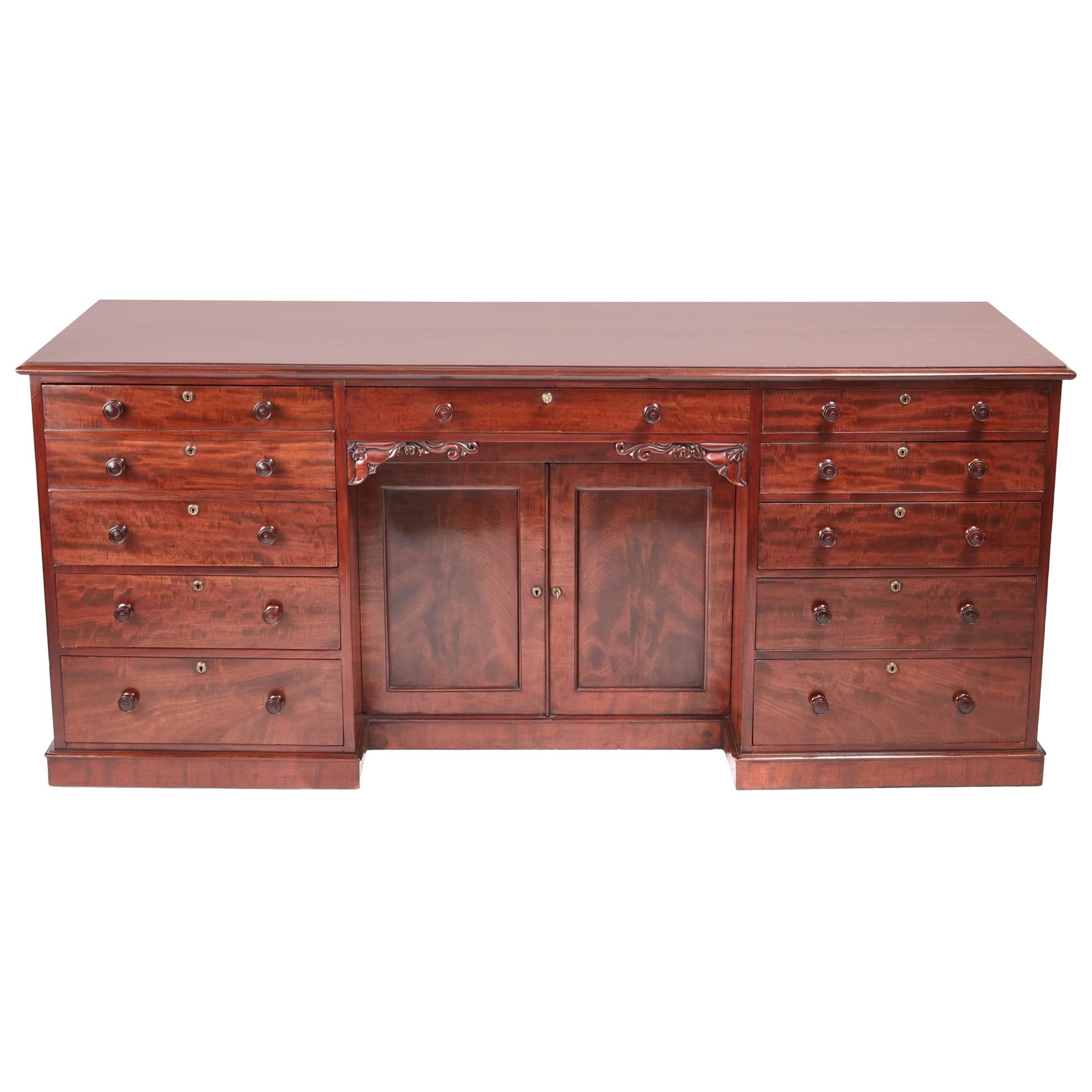 Quality William IV Large Mahogany Desk For Sale