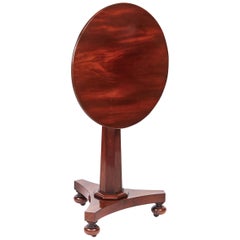 Quality William IV Mahogany Tilt-Top Pedestal Lamp Table