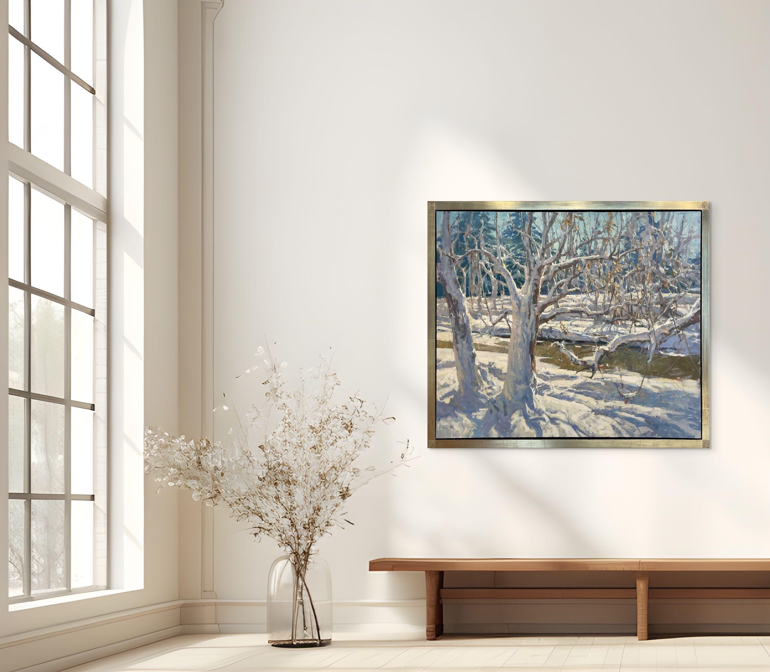„Along the Cherry Creek“ (2024) von Quang Ho, Original Öl-Landschaftsgemälde im Angebot 9