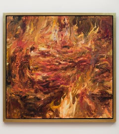 "Embers" (2024) By Quang Ho, Original Oil Landscape Painting