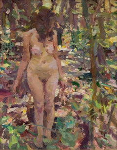 "In Nature" (2024) By Quang Ho, Original Oil Nude Portrait Painting