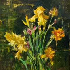 Irises, Oil Painting