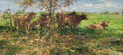 „Der späte Sommer“ (2024) von Quang Ho, Original Öl-Landschaftsgemälde
