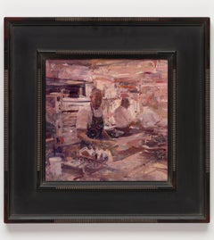 "Mizuna" (2024) By Quang Ho, Original Oil Still Life Painting