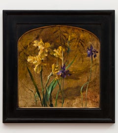 "Oriental Irises" (2024) By Quang Ho, Original Oil Floral Painting