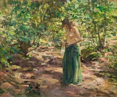 "Rocky Mountain Stream" (2024) By Quang Ho, Original Oil Nude Portrait Painting
