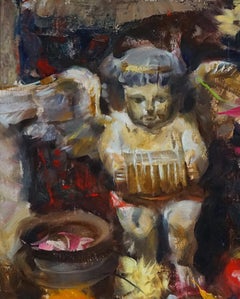 Angelo spagnolo, Pittura a olio, Quang Ho, Natura morta, Floreale, Spedizione gratuita, Incorniciato