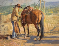 Young Cowboy, Oil Painting