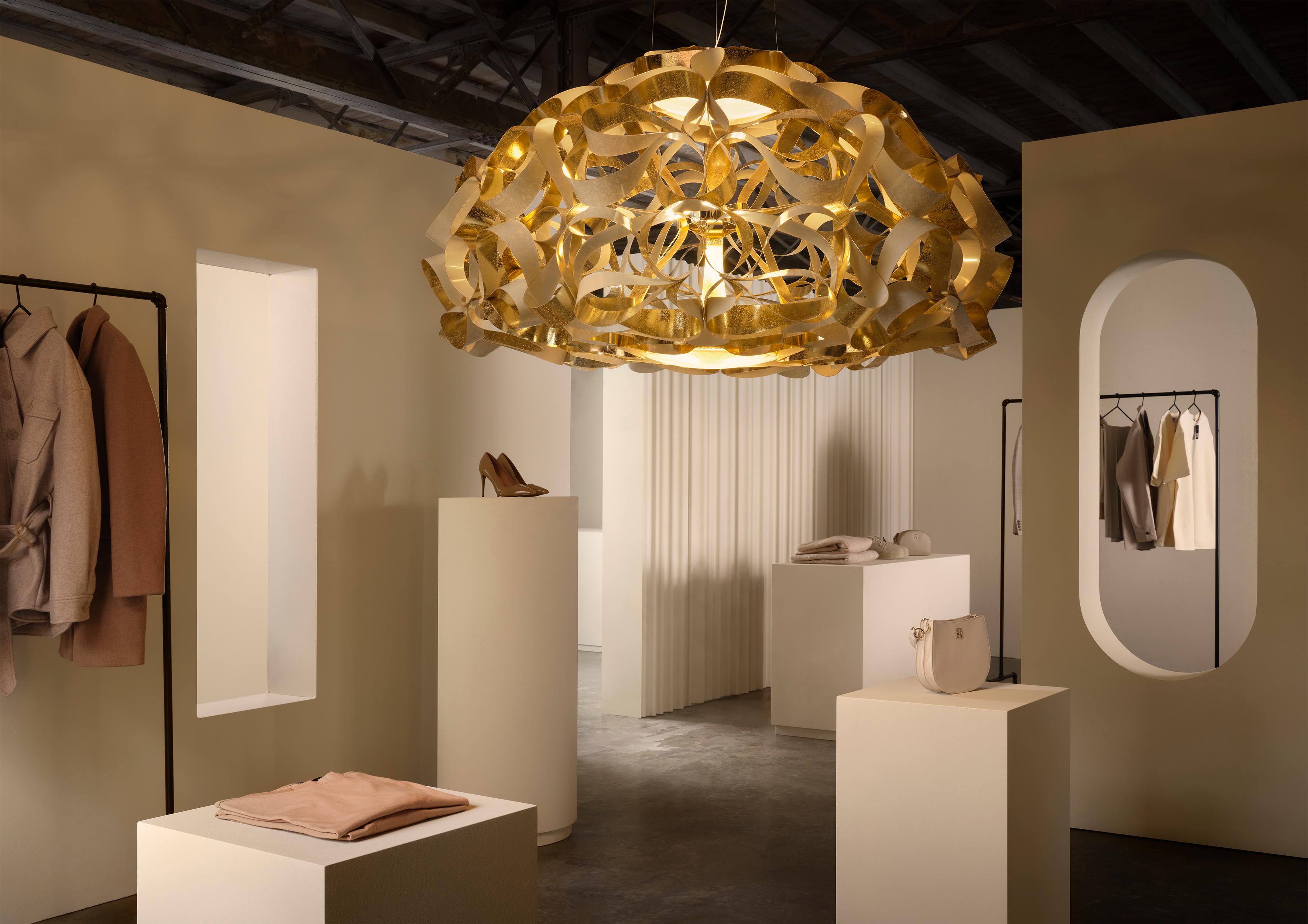 Periodo contemporaneo QUANTICA 120 - Suspension - GOLD - DESIGN BY ADRIANO RACHELE in vendita