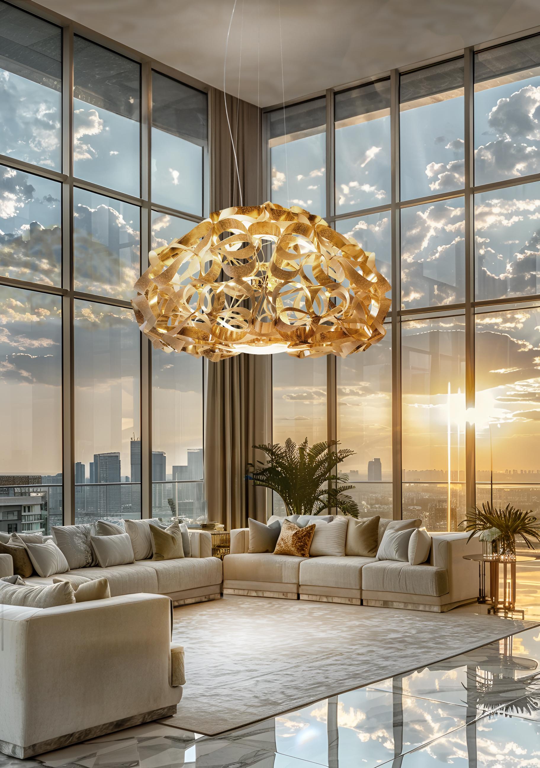 Altro QUANTICA 120 - Suspension - GOLD - DESIGN BY ADRIANO RACHELE in vendita