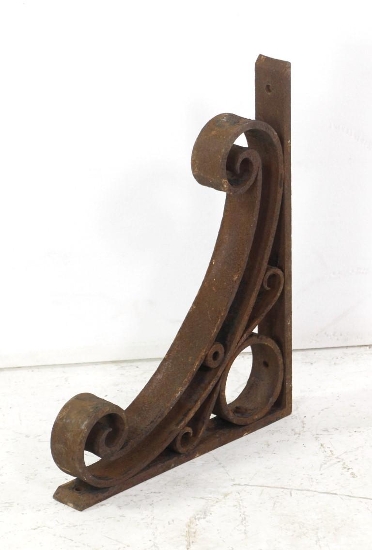 American Quantity Avail. Antique Wrought Iron, Swirl Bracket Hand Forged