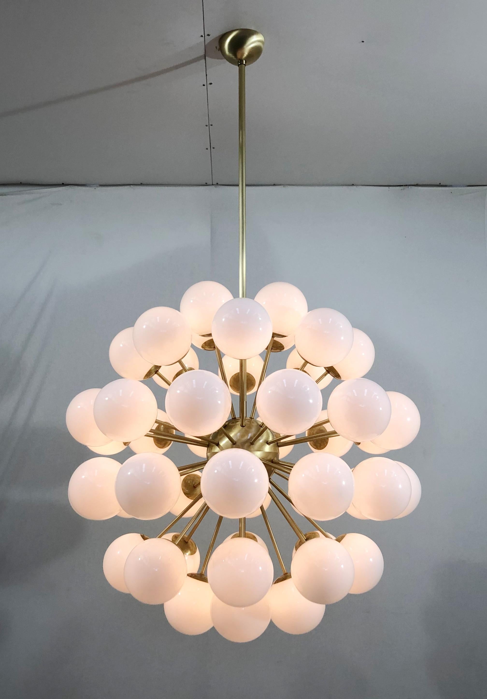 Brass Nova Sputnik Chandelier by Fabio Ltd For Sale