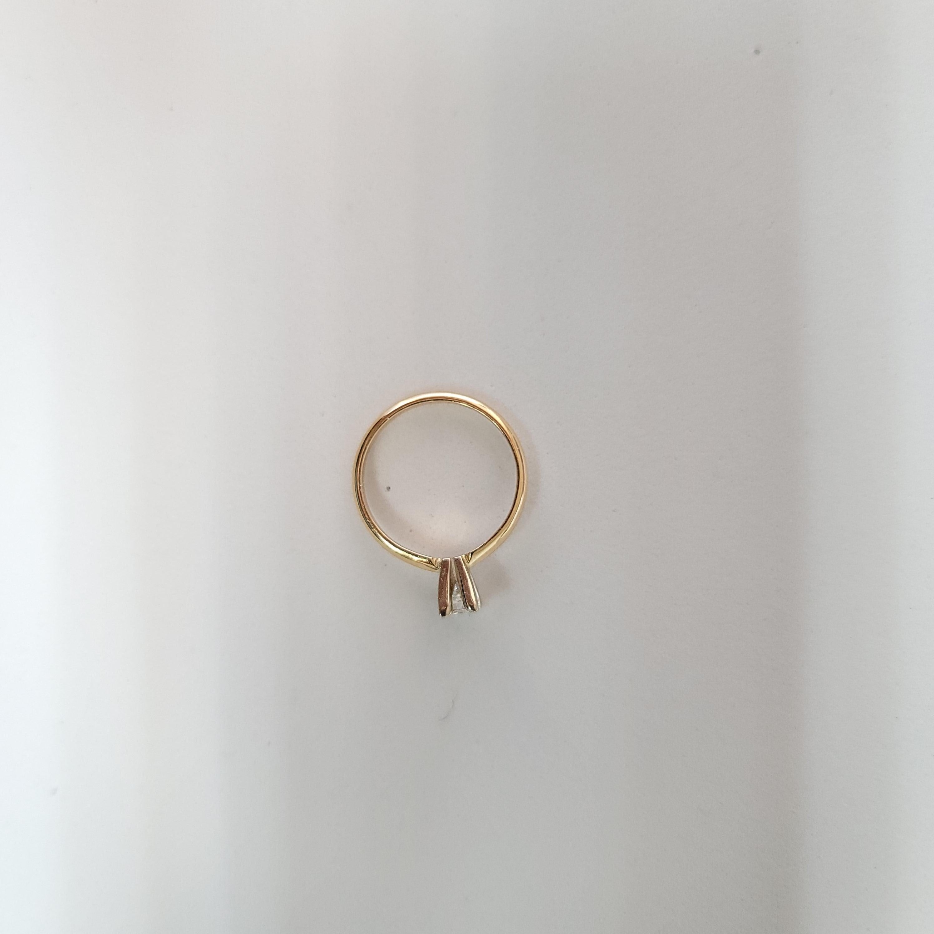 Quarater Karat Smaragdschliff Solitär Diamant Verlobungsring im Angebot 1