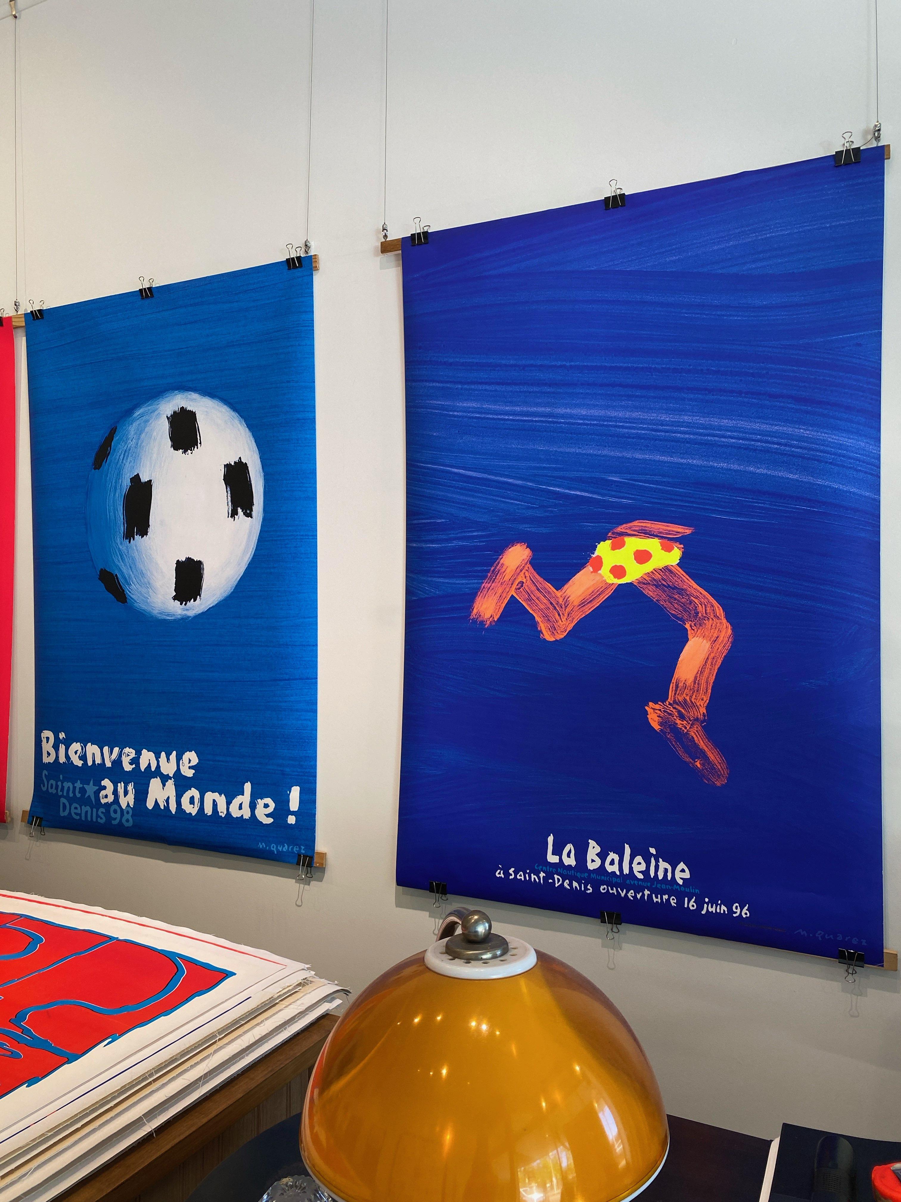 Quarez La Baleine 1996, Original-Vintage-Poster, Seltenes französisches Poster, Quarez (20. Jahrhundert) im Angebot