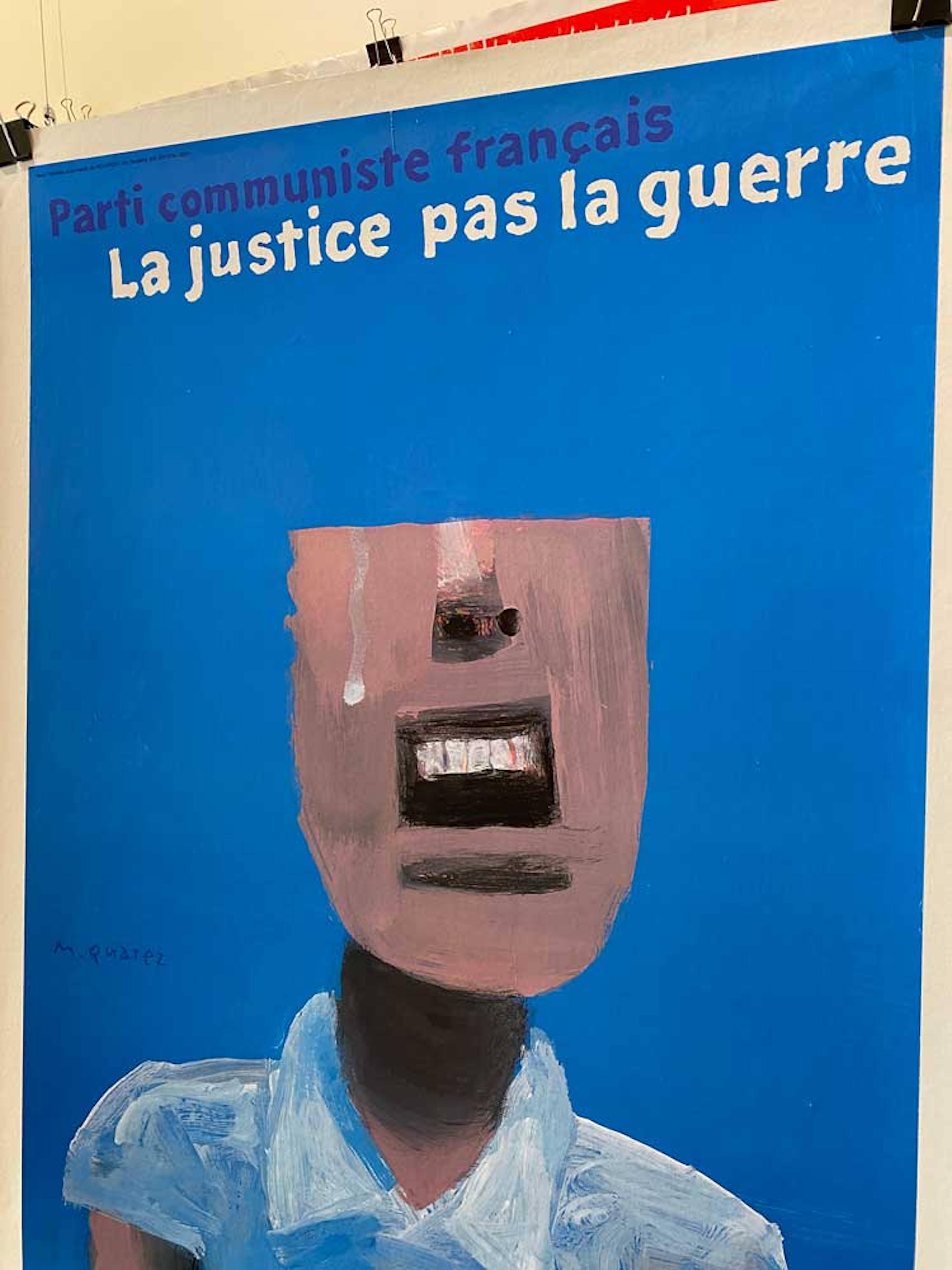 Francese Quarez La justice pas la guerre Poster originale d'epoca, Michel Quarez in vendita