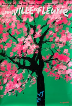 QUAREZ  - Marche Aux Fleurs'  Limited Edition Contemporary Poster Numbered