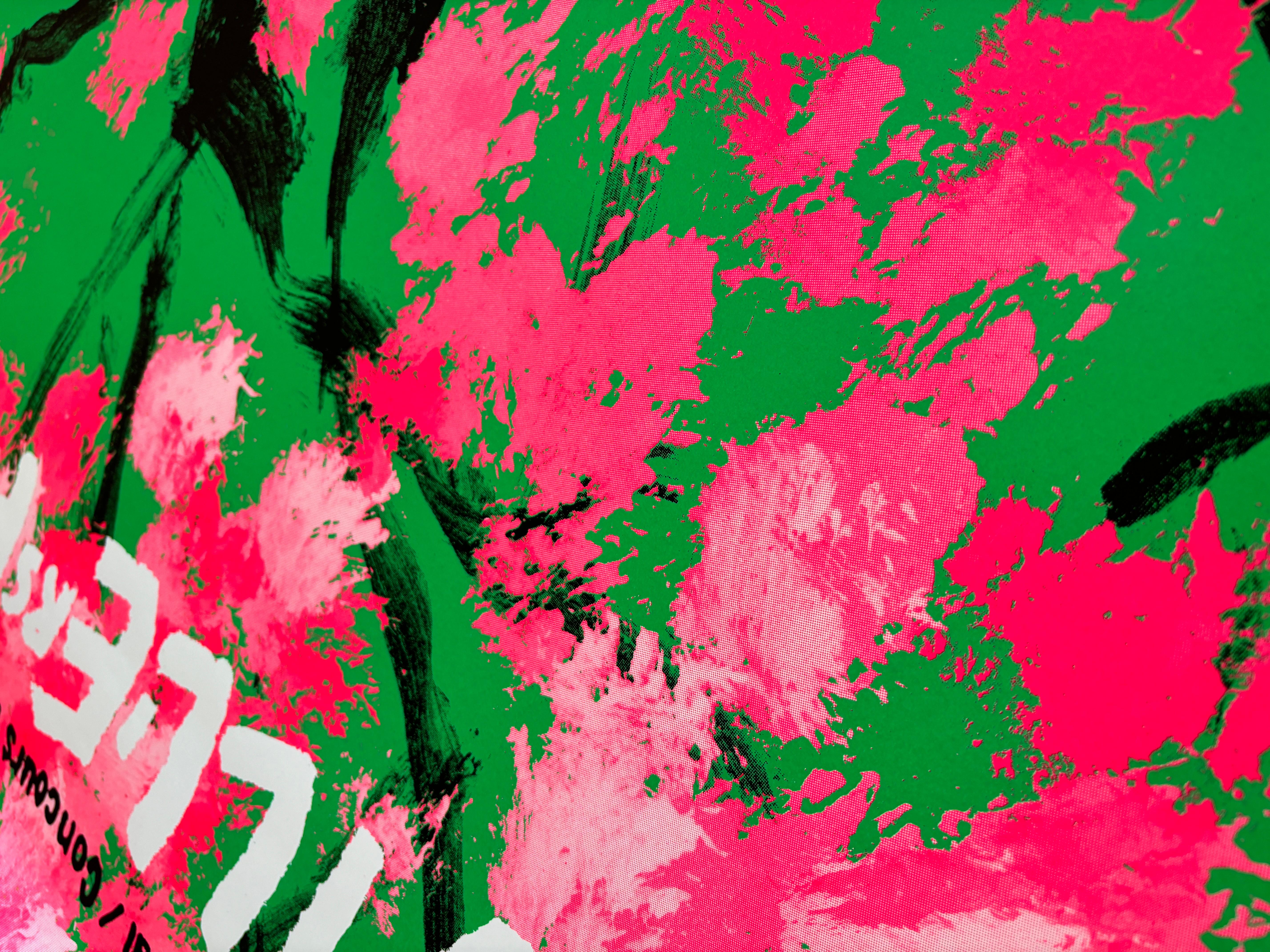 QUAREZ  - Marche Aux Fleurs  Limitierte Auflage Contemporary Poster nummeriert im Zustand „Hervorragend“ im Angebot in Melbourne, Victoria