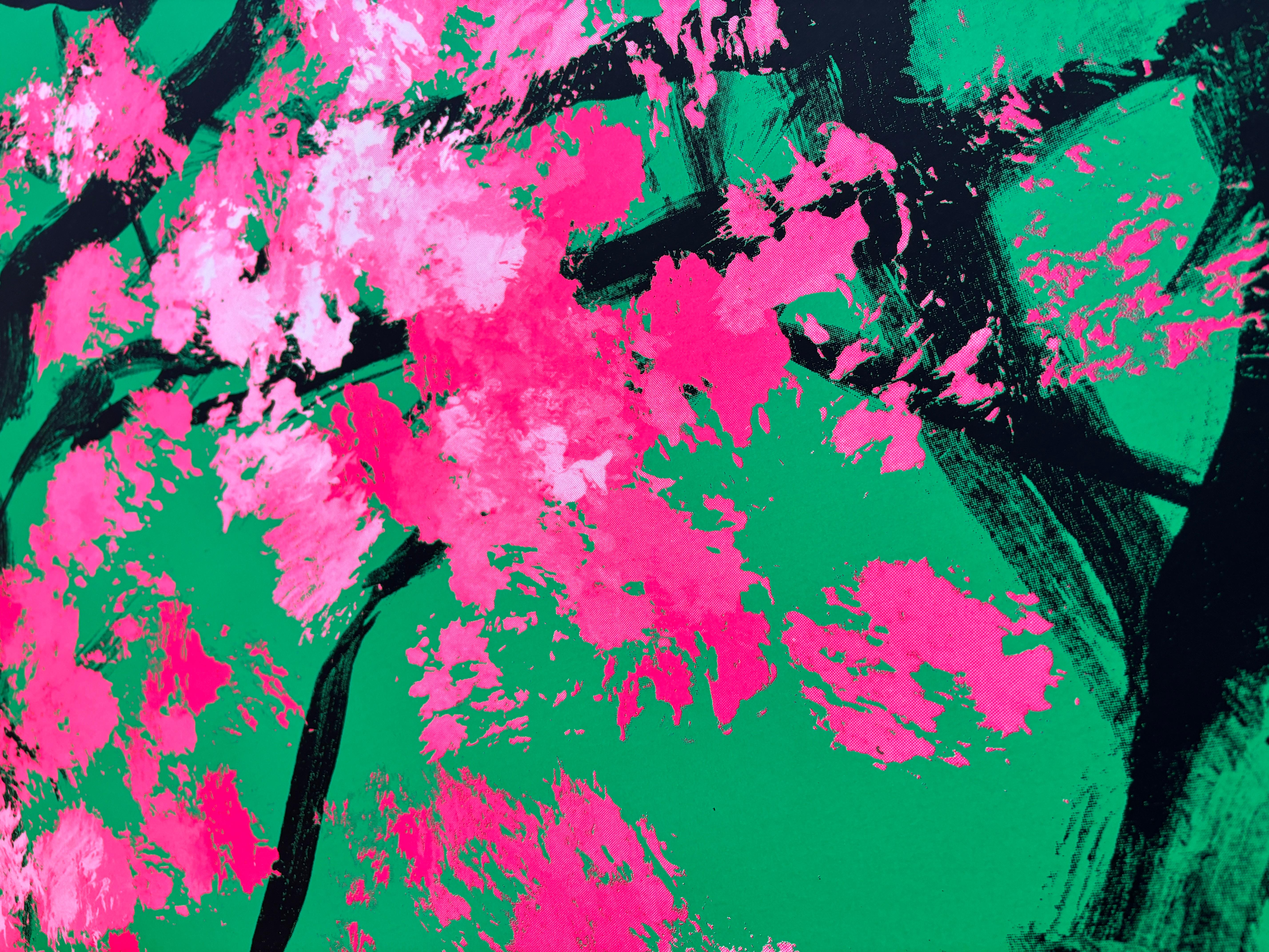 QUAREZ  - Marche Aux Fleurs  Limitierte Auflage Contemporary Poster nummeriert im Angebot 1