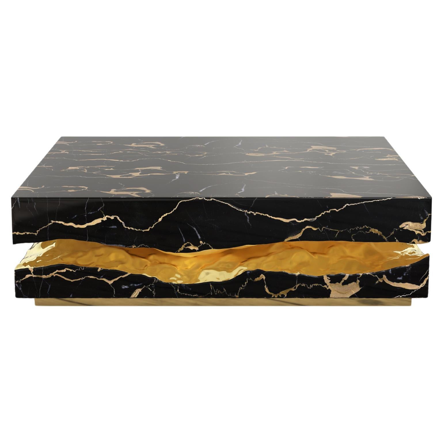 Quarry Portoro Marble Center Table - Boca Do Lobo For Sale
