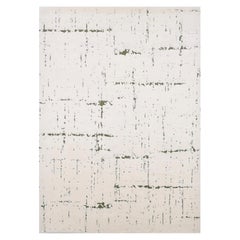 Hand-Knotted Ivory & Khaki Rug in Quarry Design with Extra Thick Pile