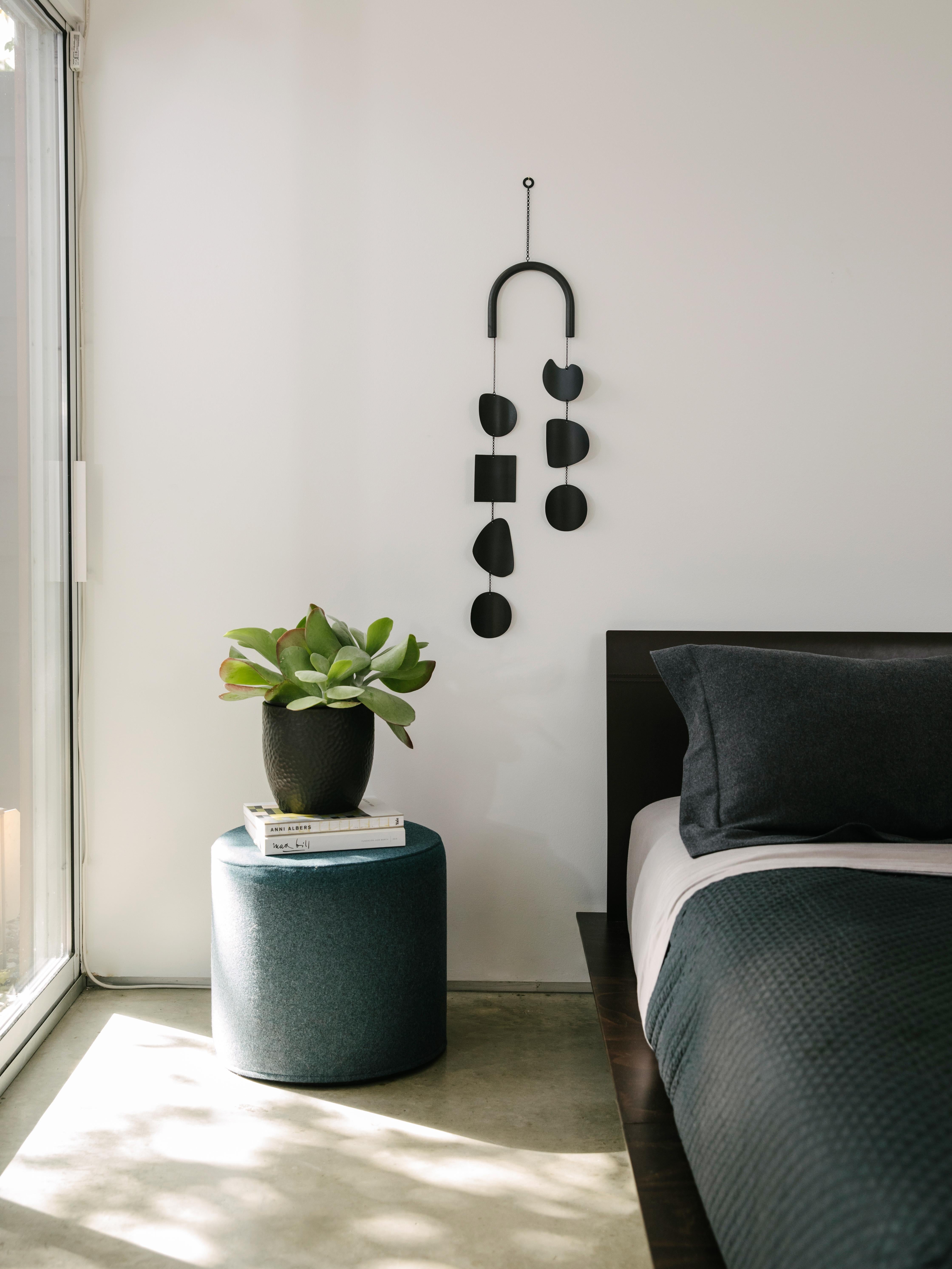 Modern Quarry Wall Hanging in Black Patina For Sale