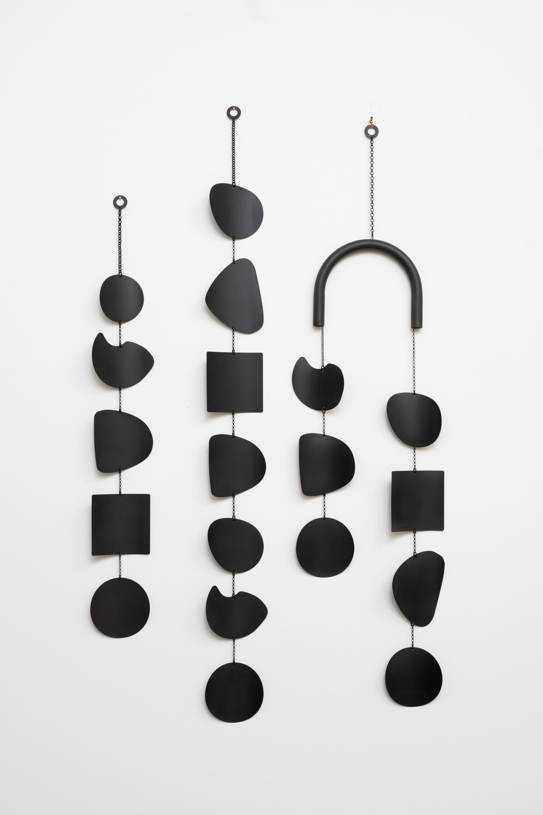 Patinated Quarry Wall Hanging in Black Patina For Sale