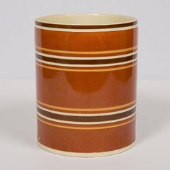 Quart Size Mochaware Mug Made in England, circa 1810
