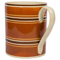 Quart Size Mochaware Mug Made in England, circa 1810