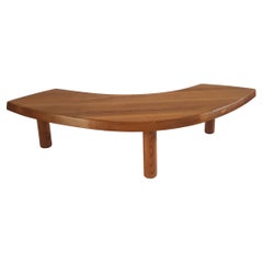 Vintage Pierre Chapo - T22C Eye (Boomerang) Coffee Table in Solid Oak Wood