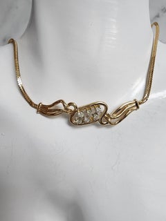 Quarter Carat Diamond Bridal Necklace with Flat Fox Chain 14k Yellow Gold