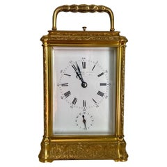 Used Quarter Chiming Petite Sonnerie Carriage Clock, Goldsmiths Alliance, London