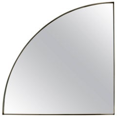 Quarter, Handmade Contemporary Mirror in Blackened Steel