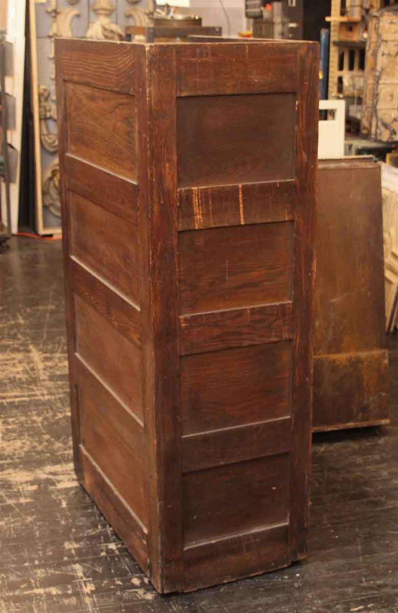 Quarter Sawn Four Drawer Oak File Cabinet with Recessed Panels, 1920s In Good Condition In New York, NY