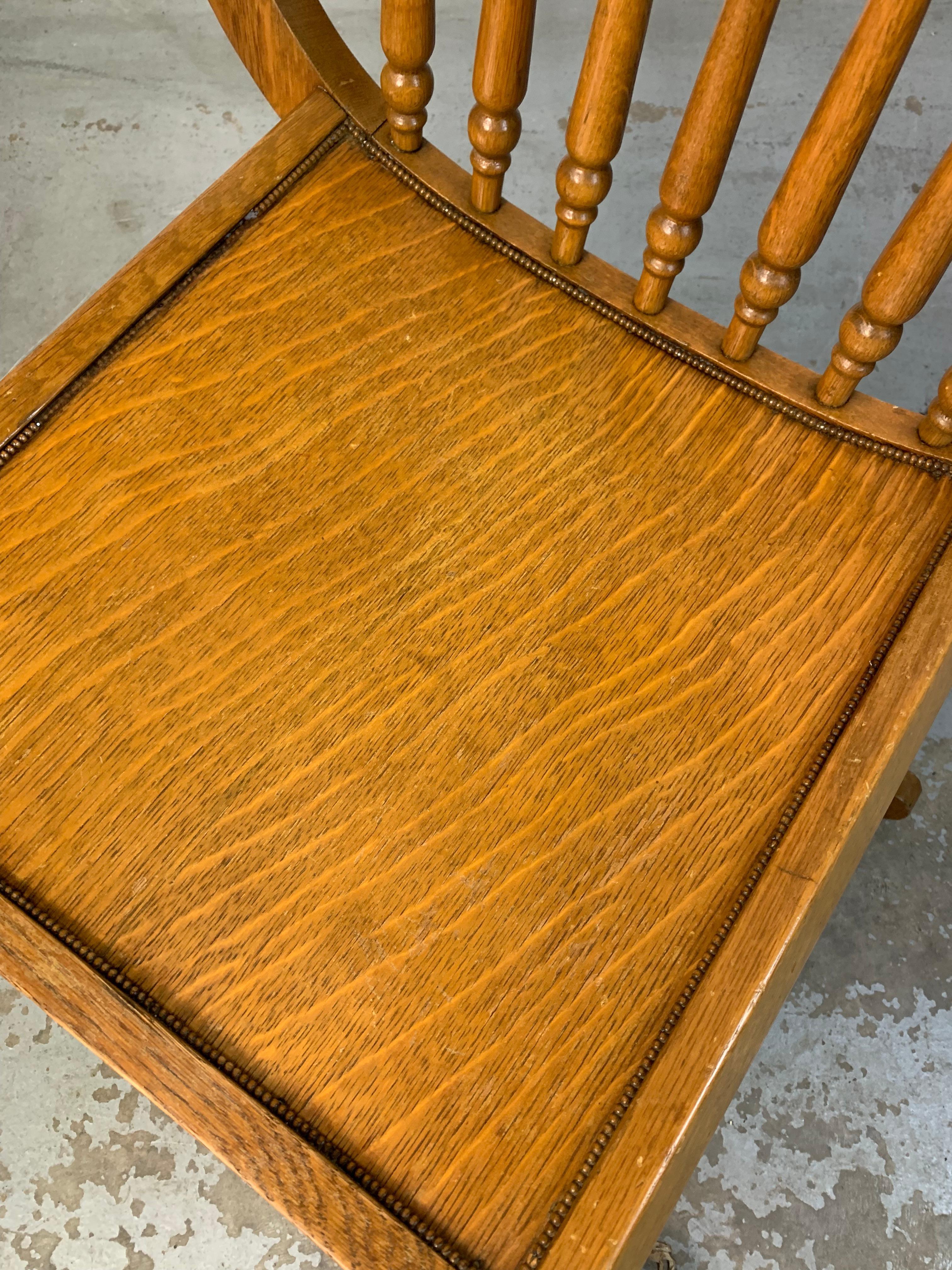 Quarter Sawn Oak Dante Chair For Sale 6