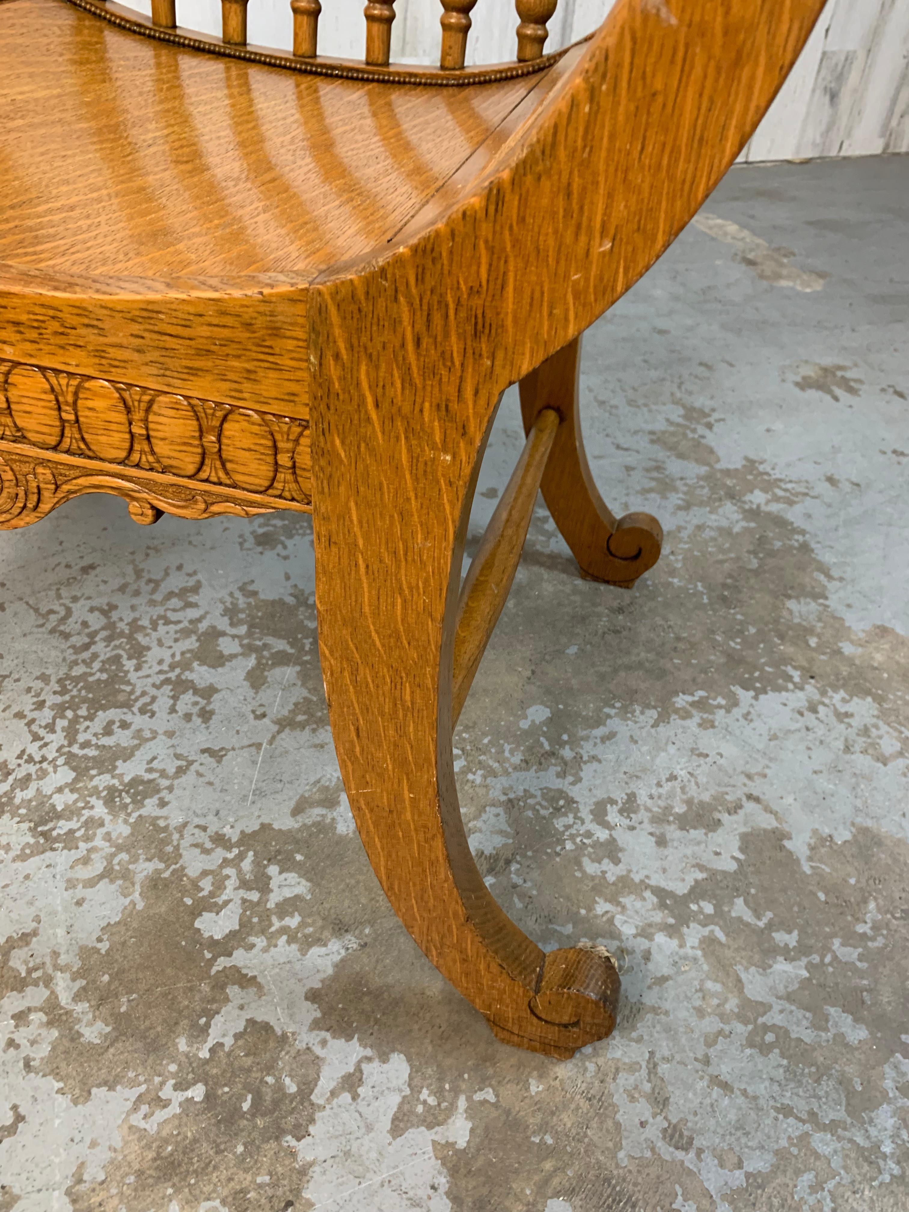 Quarter Sawn Oak Dante Chair For Sale 10